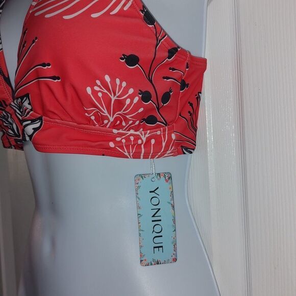 Yonique 2 pc tank and bikini top Sz L NWT - Picture 3 of 10